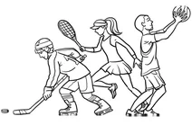 People playing different sports