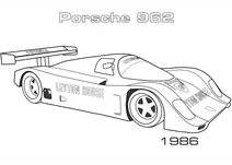 Перегоновий автомобіль 1986 porsche 962