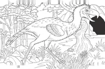 Phorusrhacos longissimus in forest