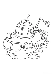 A submarine with a manipulator