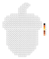 Pixel acorn color by number