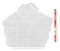 Pixel art strawberry cake color by number