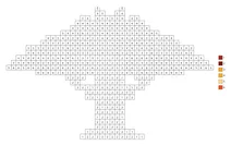 Pixel autumn tree color by number