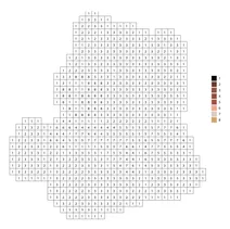 Pixel bear doll color by number