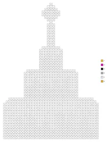 Pixel birthday cake color by number