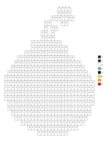 Pixel bomb with shadow color by number