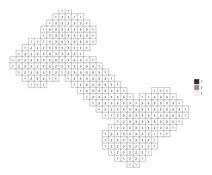 Pixel bone color by number