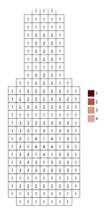 Pixel bottle with heart color by number