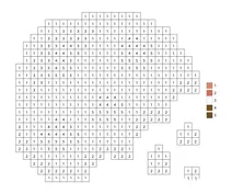 Pixel broken chocolate chip cookies color by number