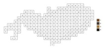 Pixel brown whale color by number