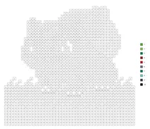 Pixel bulbasaur color by number
