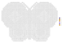 Pixel butterfly color by number
