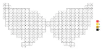 Pixel butterfly mask color by number