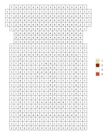 Pixel calendar color by number