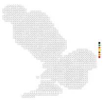 Pixel carrot on halloween color by number