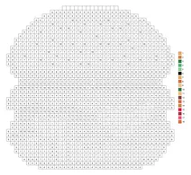 Pixel cheeseburger color by number
