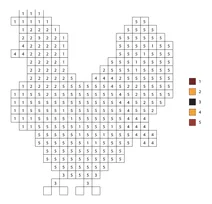 Pixel chicken color by number