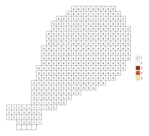 Pixel chicken leg color by number