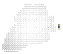 Pixel chinese cabbage color by number