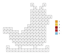 Pixel christmas sleigh color by number