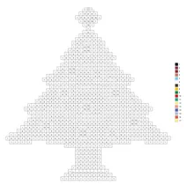 Pixel christmas tree color by number