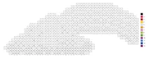 Pixel cloud rainbow color by number