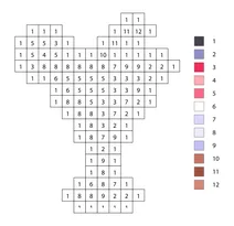Pixel cocktail color by number