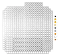 Pixel color by number