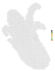Pixel corn with leaves color by number