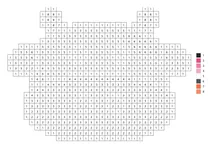 Pixel cow head color by number
