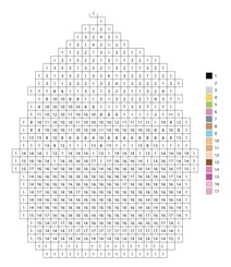 Pixel cupcake color by number