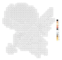 Pixel cupid angel color by number
