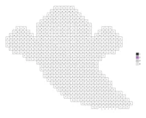 Pixel cute ghost game color by number