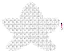Pixel cute starfish color by number