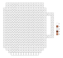 Pixel dark beer color by number mug