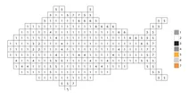 Pixel dark gray fish color by number