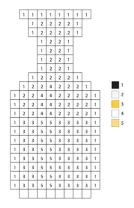 Pixel decanter of lemonade color by number