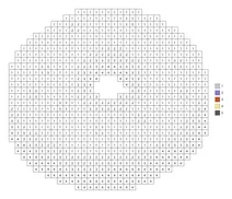 Pixel donut with purple icing color by number