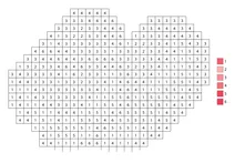 Pixel double heart color by number