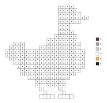 Pixel duck color by number