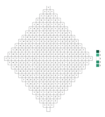 Pixel emerald crystal color by number