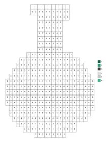 Pixel emerald potion color by number