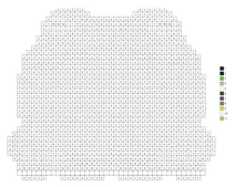 Pixel fat green leafy frog with teary eyes color by number