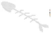 Pixel fish bone trash color by number