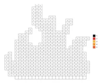 Pixel flame color by number