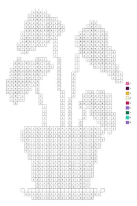 Pixel flower color by number