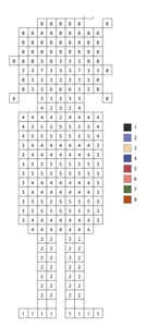 Pixel girl color by number