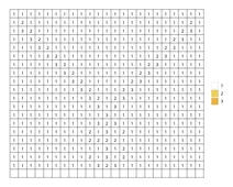 Pixel gold pendant color by number