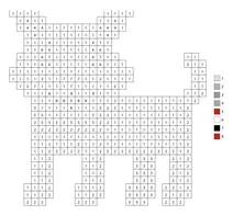 Pixel gray dog color by number