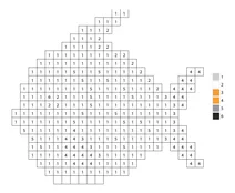 Pixel gray fish color by number